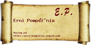 Erni Pompónia névjegykártya